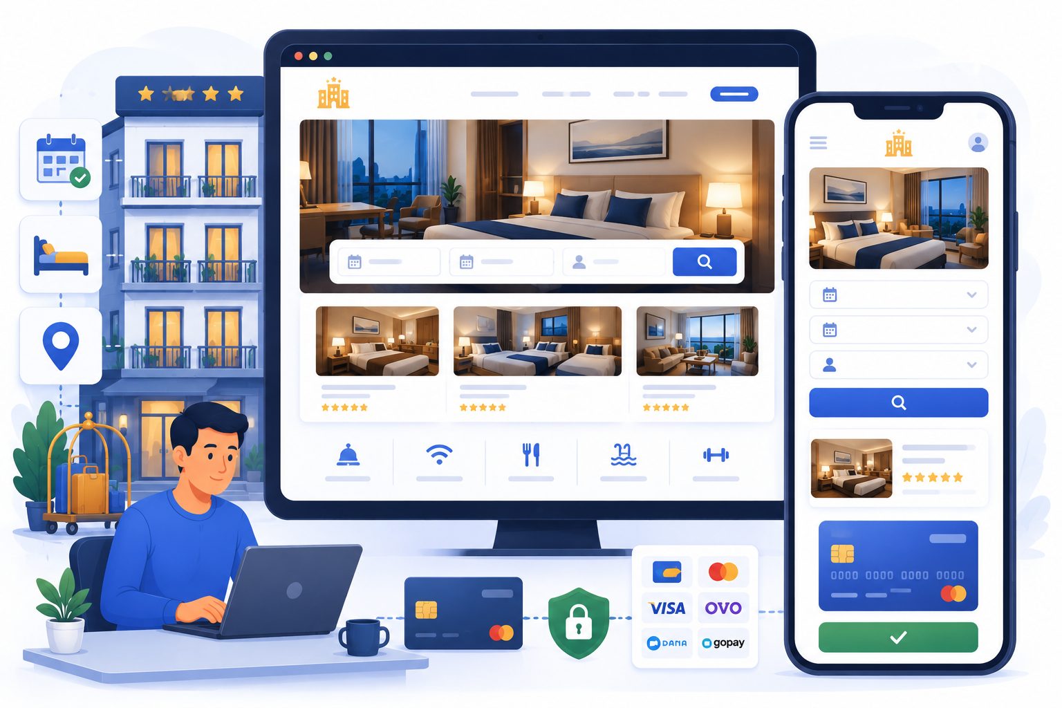 Jasa Pembuatan Website Hotel dengan Booking Online & Payment Gateway