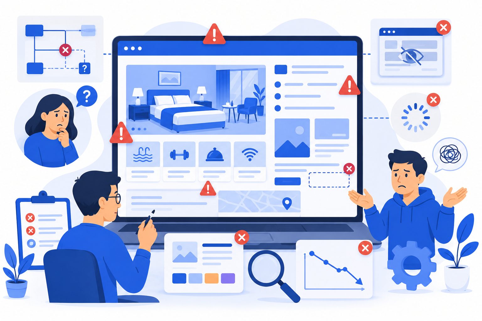 Kesalahan Desain Website Hotel yang Menurunkan Konversi