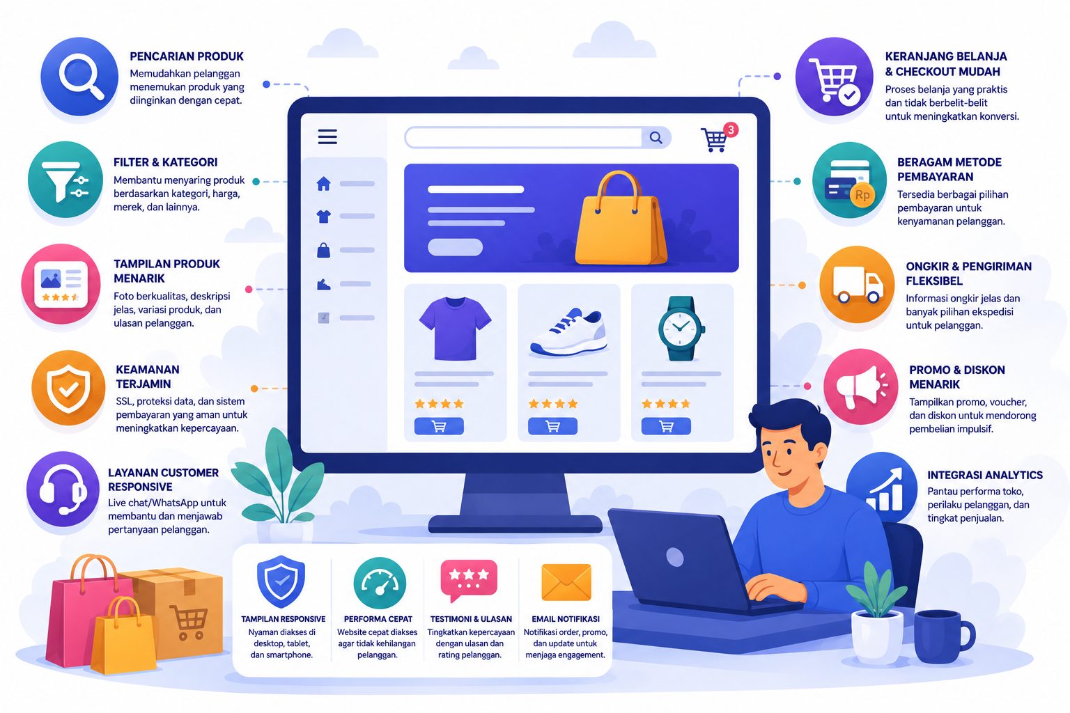 Fitur Website Ecommerce yang Wajib Ada agar Penjualan Meningkat